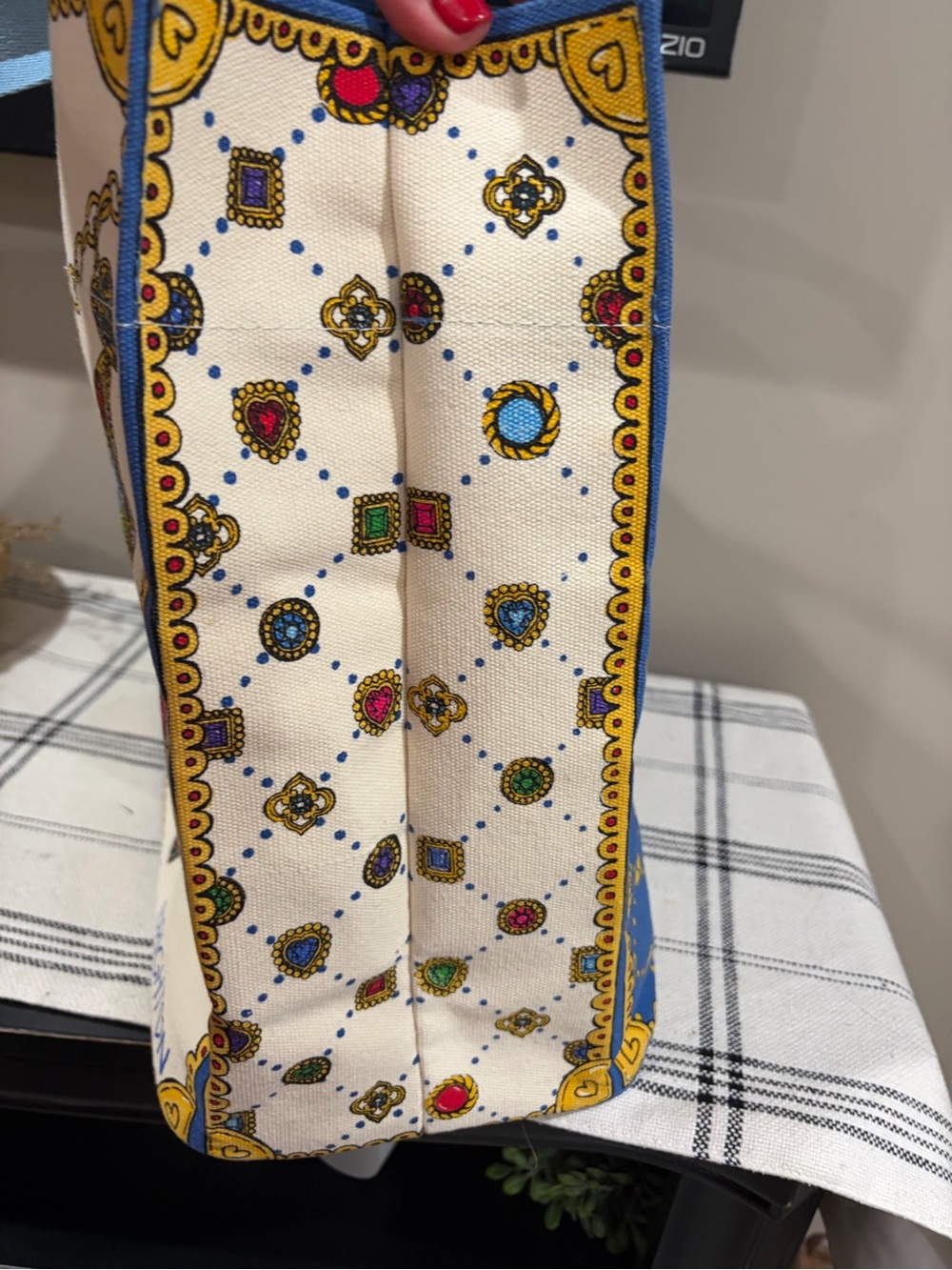 Brighton Blue Gem 'LOVE' Tote with Yellow Trim - Picture 3 of 5